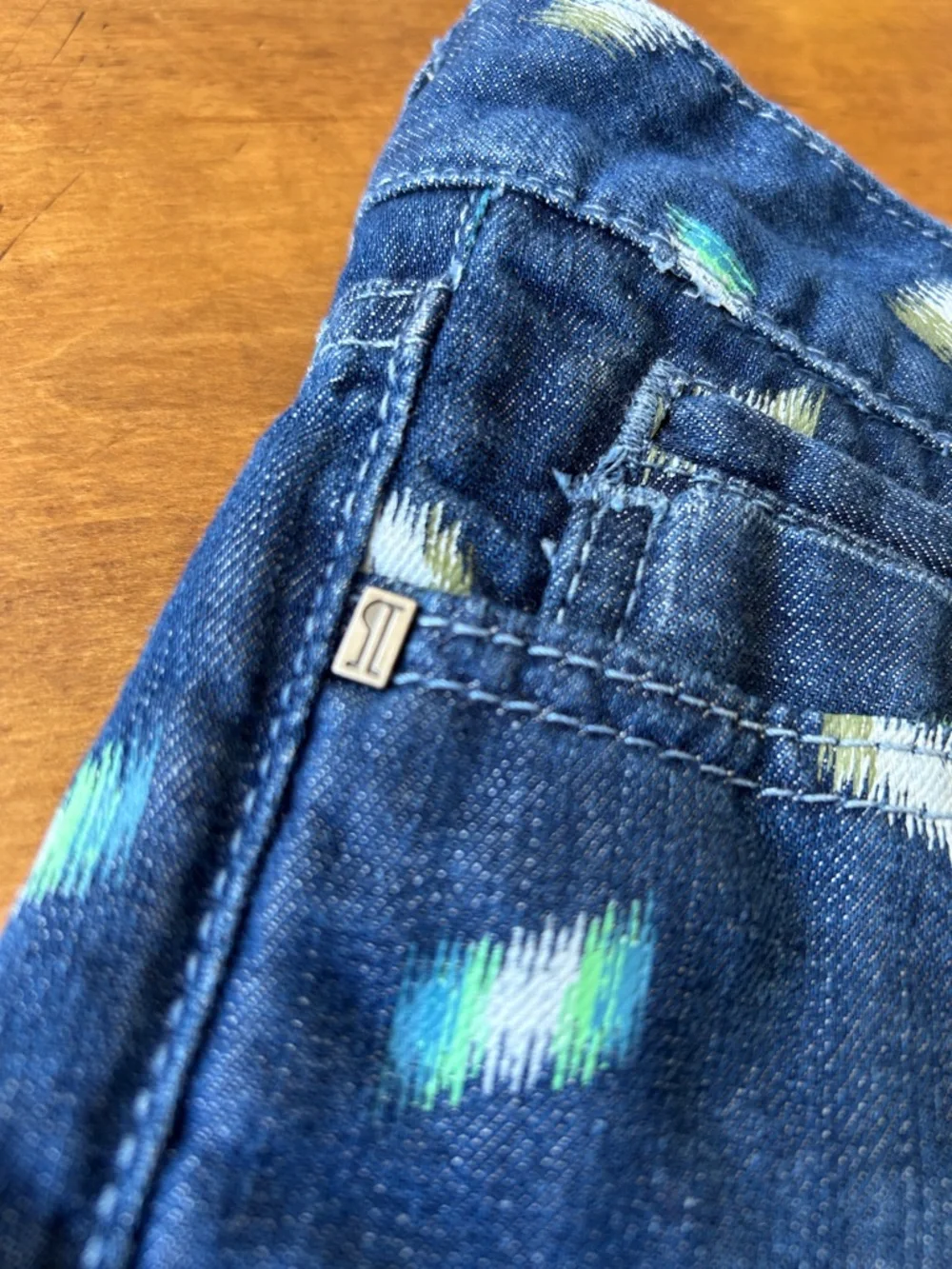 Pilcro and the Letterpress Denim Shorts, size 27 - Picture 4 of 8
